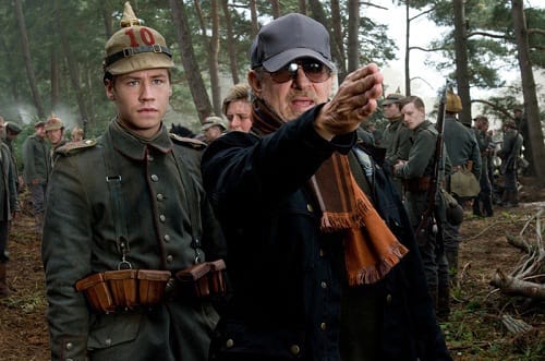 Steven Spielberg on Set of War Horse