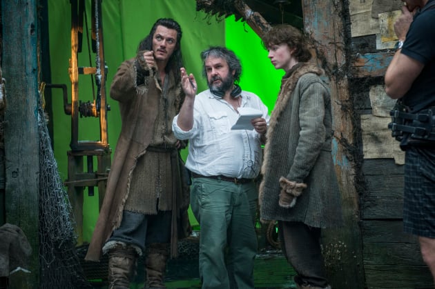 Peter Jackson Luke Evans The Hobbit The Desolation of Smaug