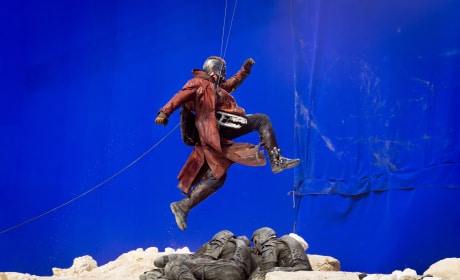 Guardians of the Galaxy Chris Pratt Set Pic