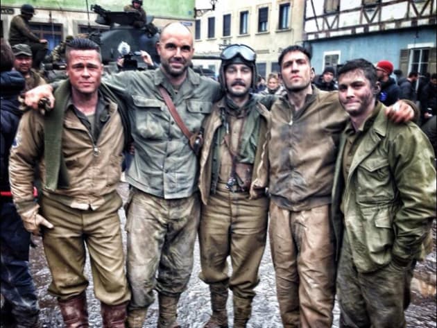Brad Pitt and the Cast of Fury