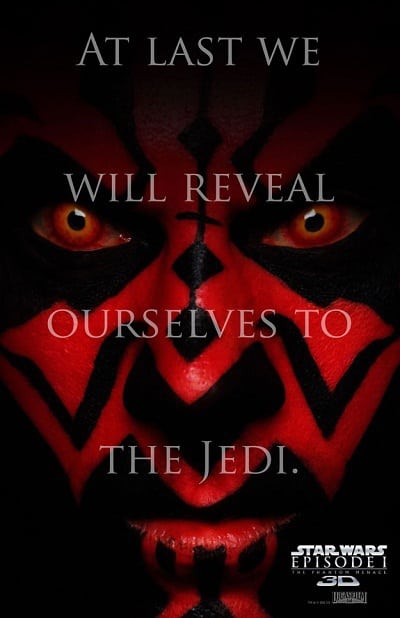 Darth Maul In The Phantom Menace Poster Movie Fanatic