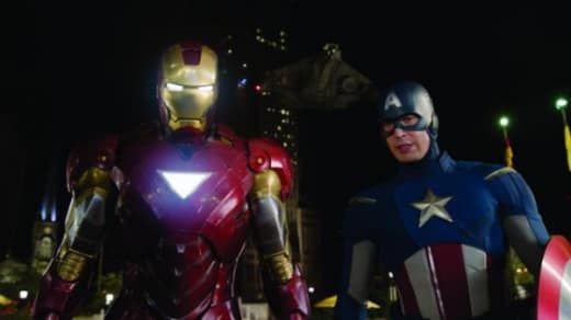Iron Man and Captain America in The Avengers