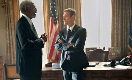 Olympus Has Fallen Aaron Eckhart Morgan Freeman