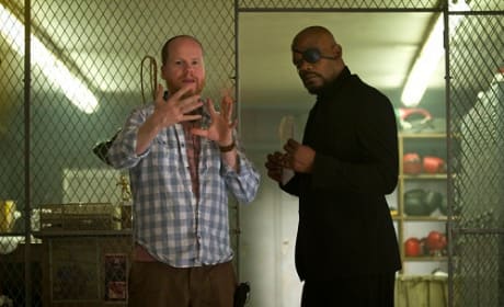 Joss Whedon and Samuel L. Jackson Film The Avengers