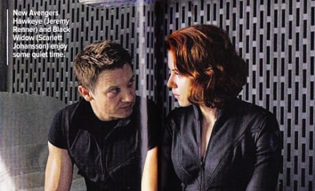 Scarlett Johnasson and Jeremy Renner in The Avengers