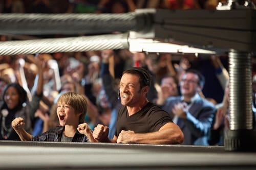 Hugh Jackman and Dakota Goyo in Real Steel