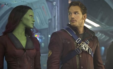 Chris Pratt Zoe Saldana In Guardians of the Galaxy