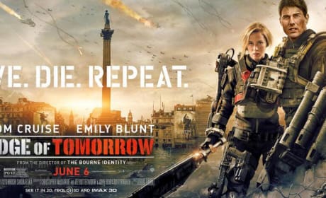 Edge of Tomorrow Emily Blunt Tom Cruise Banner