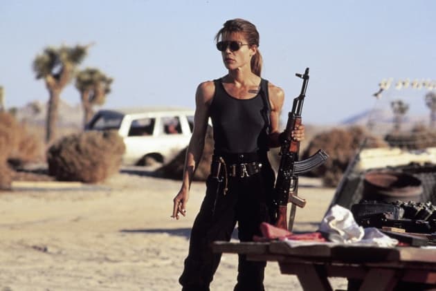 Linda Hamilton as Sarah Connor in Terminator 2