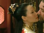 Lucy Liu and Russell Crowe The Man with the Iron Fists