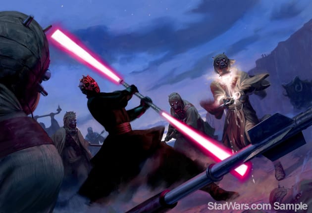 Darth Maul Wields His Weapon