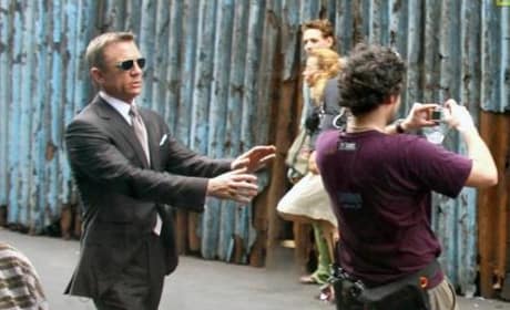 Daniel Craig on Set