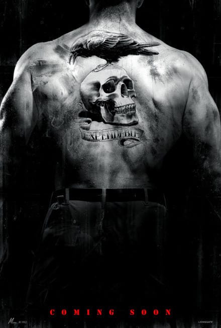 Expendables Back Tattoo Poster
