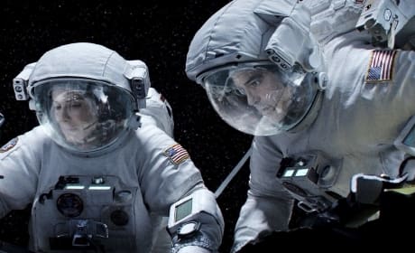Sandra Bullock and George Clooney in Gravity