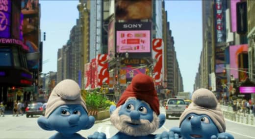 Smurfs in TImes Square!