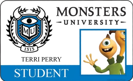 Terri Perry Monsters University Student ID