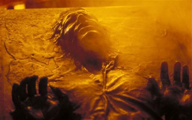 Han Solo is Frozen in Carbonite