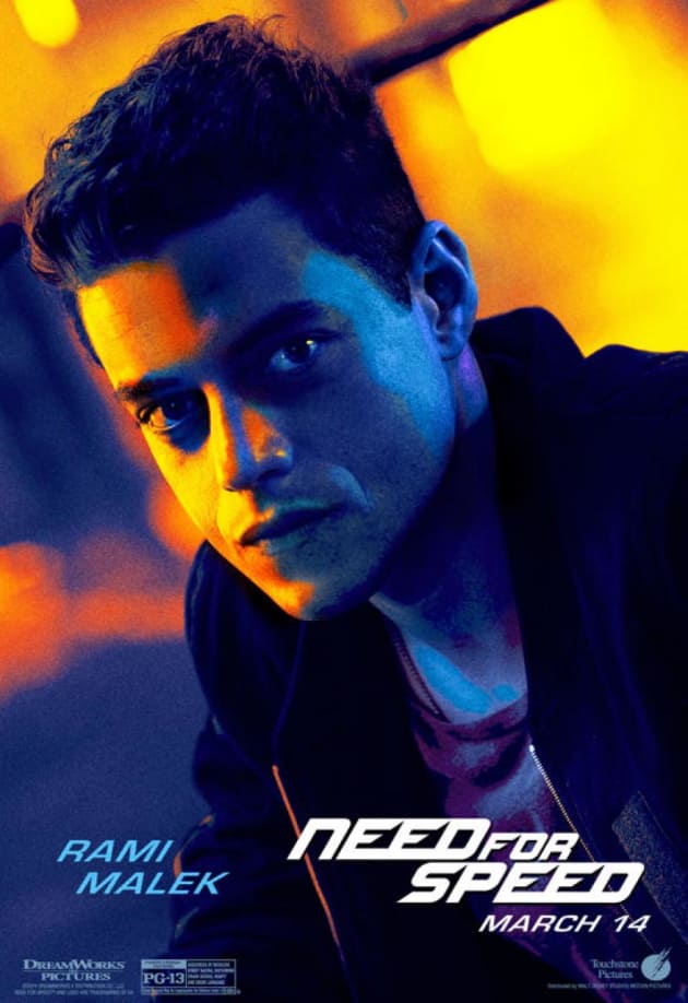 Need for Speed Rami Malek Poster