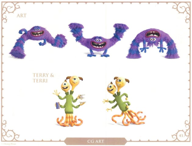Monsters University Art, Terry and Terri