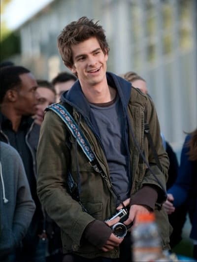 Andrew Garfield is Peter Parker in The Amazing Spider-Man