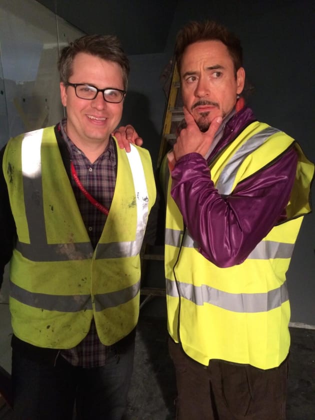 Robert Downey Jr. Avengers Age of Ultron Set Photo