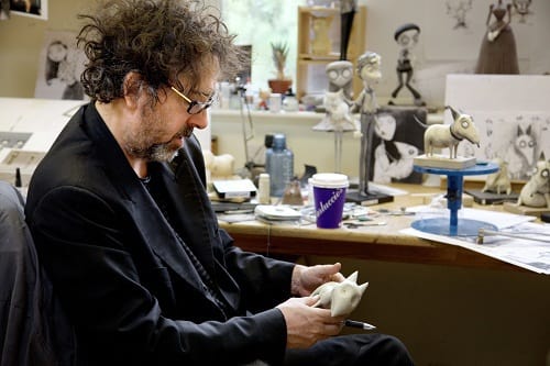 Tim Burton Works on Frankenweenie