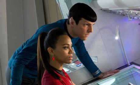 Star Trek Into Darkness Zachary Quinto Zoe Saldana