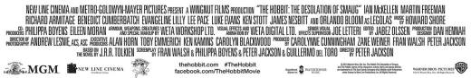 The Hobbit: The Desolation of Smaug Credits Banner