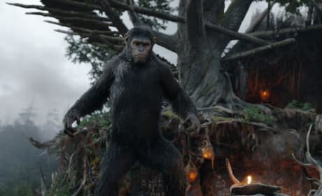 Dawn of the Planet of the Apes Caesar in Action