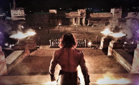 Dwayne Johnson Hercules Set Photo