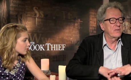The Book Thief Exclusive: Geoffrey Rush & Sophie Nelisse Talk First Impressions