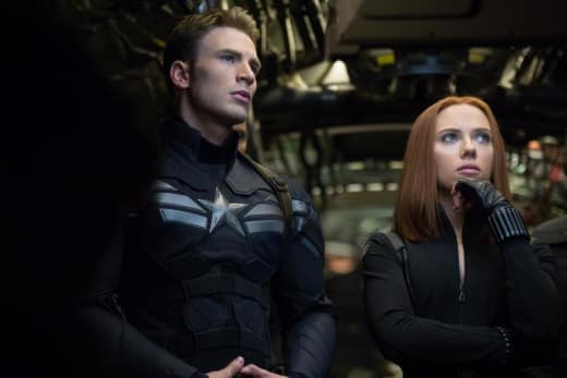 Scarlett Johansson Chris Evans Star Captain America: The Winter Soldier