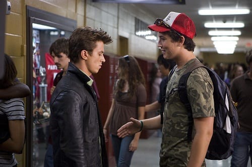 Miles Teller and Kenny Wormald in Footloose