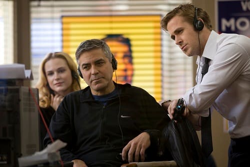 Ryan Gosling and George Cloony on The Ides of March Set