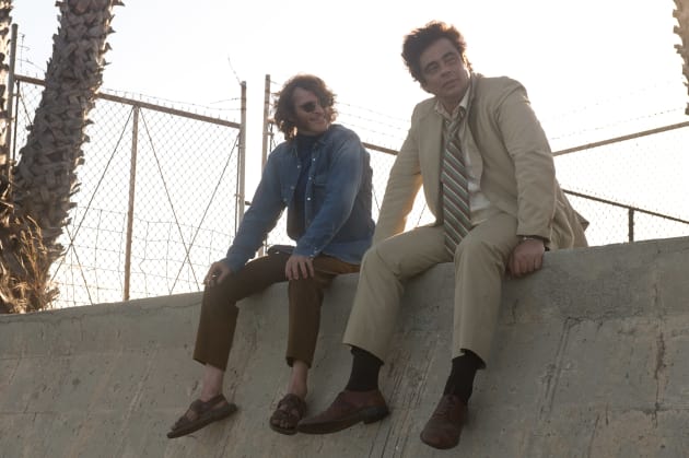 Benicio and Joaquin Take in the View