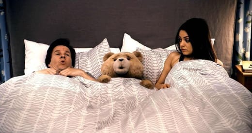 Mila Kunis and Mark Wahlberg in Ted