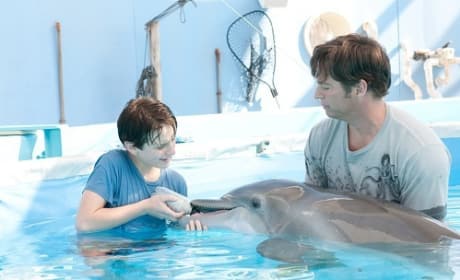 Harry Connick Jr. and Nathan Gamble in Dolphin Tale