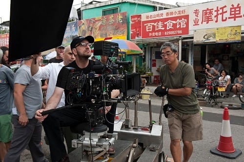 Steven Soderbergh filming Contagion