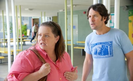 Melissa McCarthy and Paul Rudd This is 40