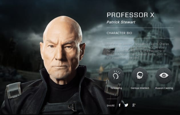 X-Men Days of Future Past Professor X Bio Banner