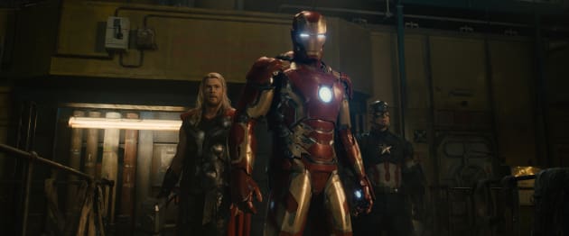 Avengers Age of Ultron Chris Evans Chris Hemsworth Robert Downey Jr.