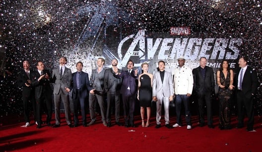 The cast of The Avengers at the Premiere
